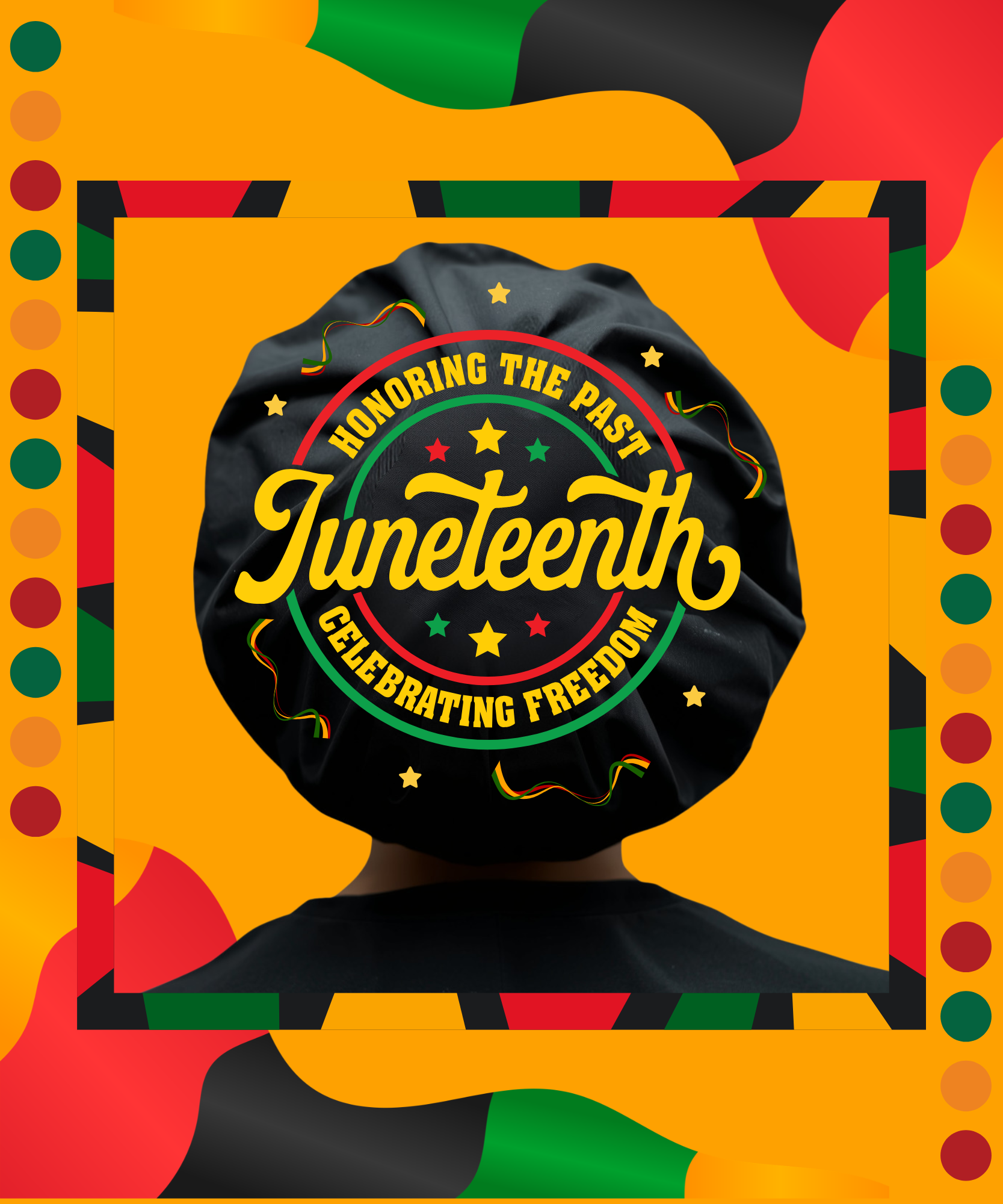 Juneteenth "Breaking every chain" bouffant cap