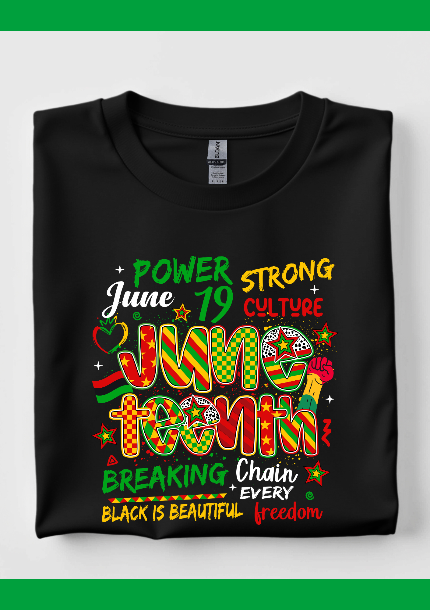 Juneteenth power short sleeve t-shirt